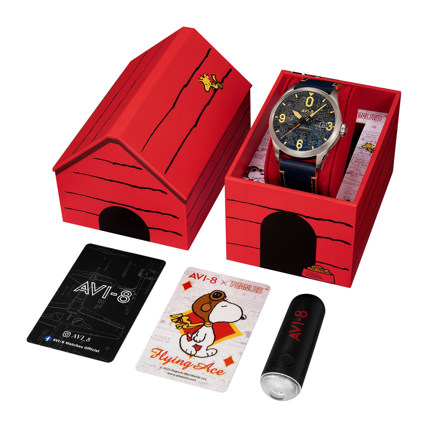 AVI-8 Spitfire Smith Automatic Peanuts Snoopy Flying Ace Limited Edition Beagle Blue