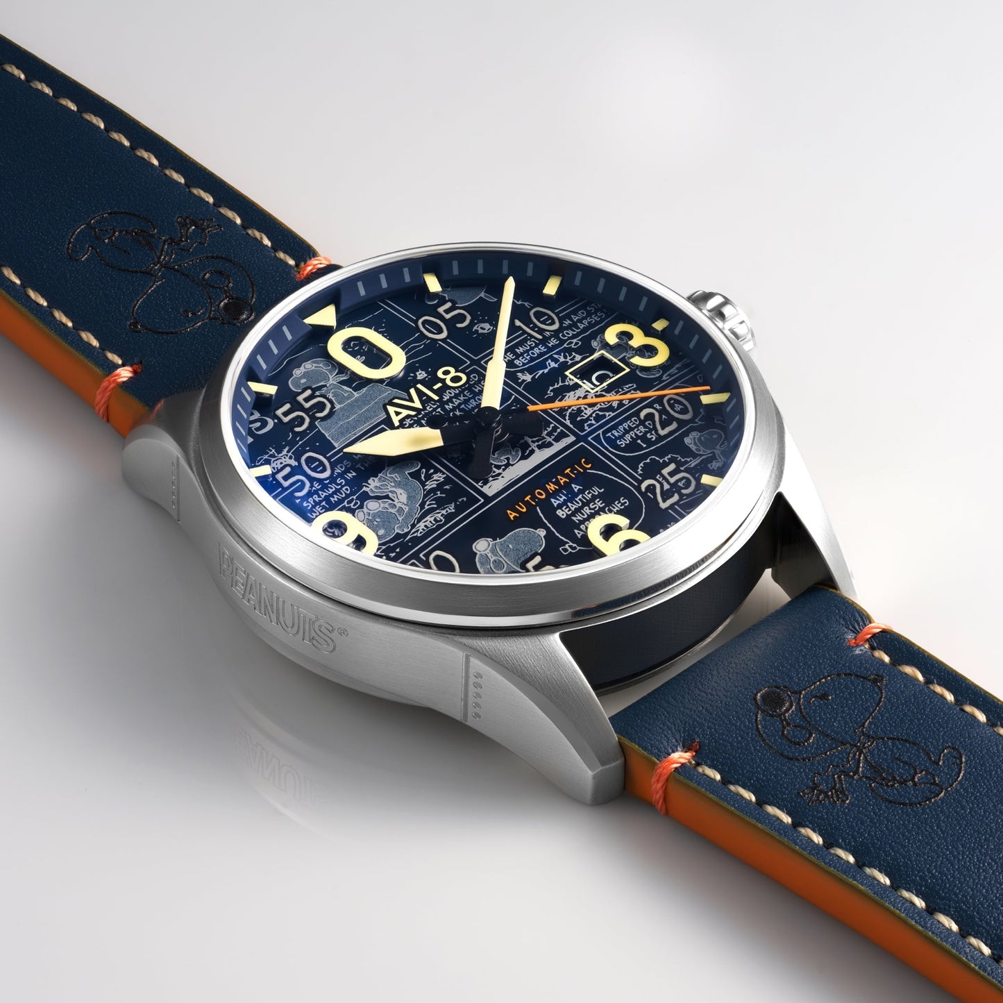 AVI-8 Spitfire Smith Automatic Peanuts Snoopy Flying Ace Limited Edition Beagle Blue