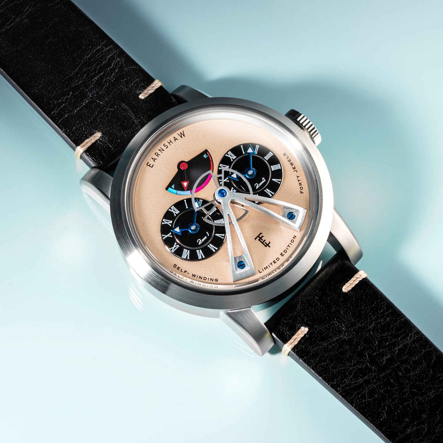 Thomas Earnshaw Heritage Beaufort Power Reserve Dual Time Automatic Ivory Limited Edition