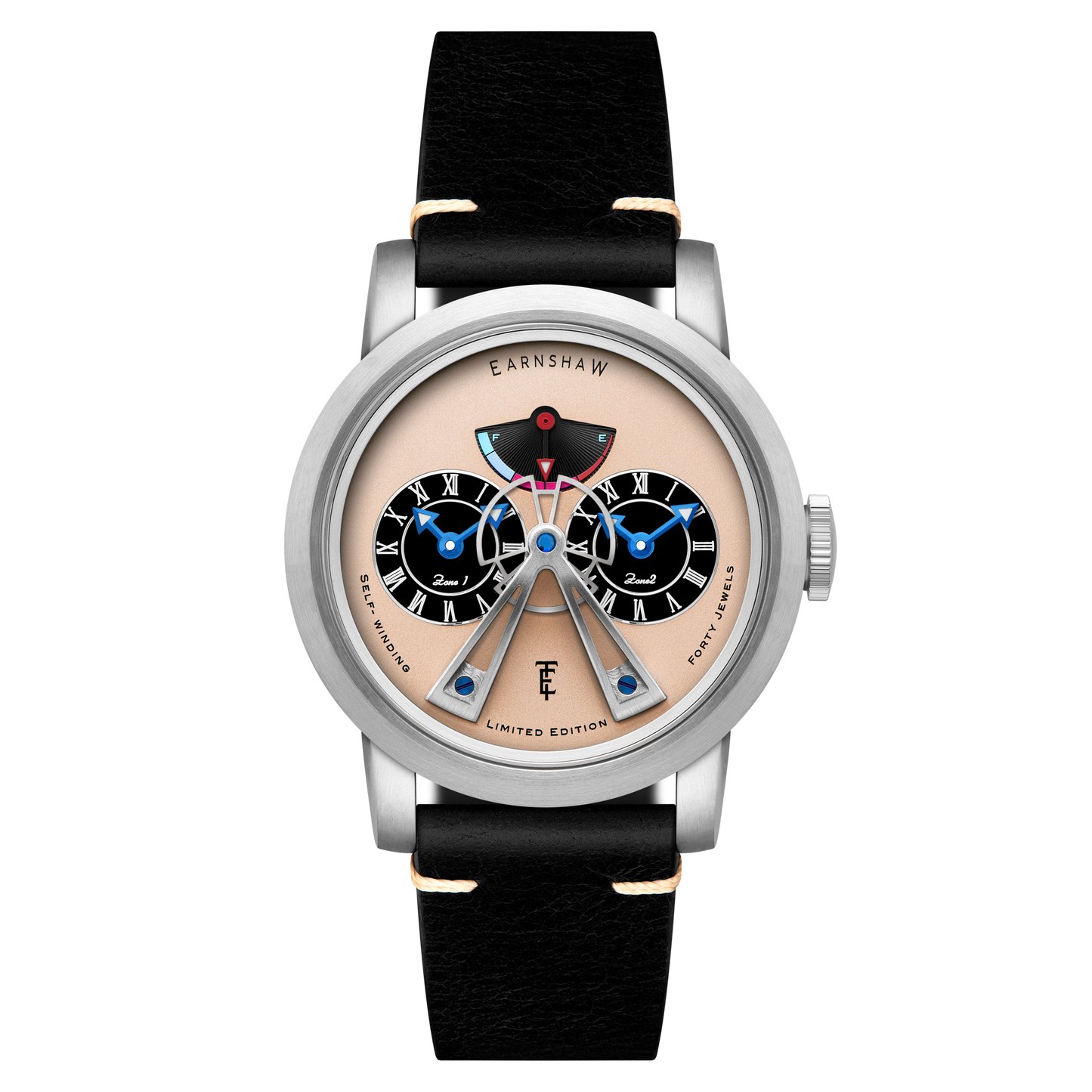 Thomas Earnshaw Heritage Beaufort Power Reserve Dual Time Automatic Ivory Limited Edition