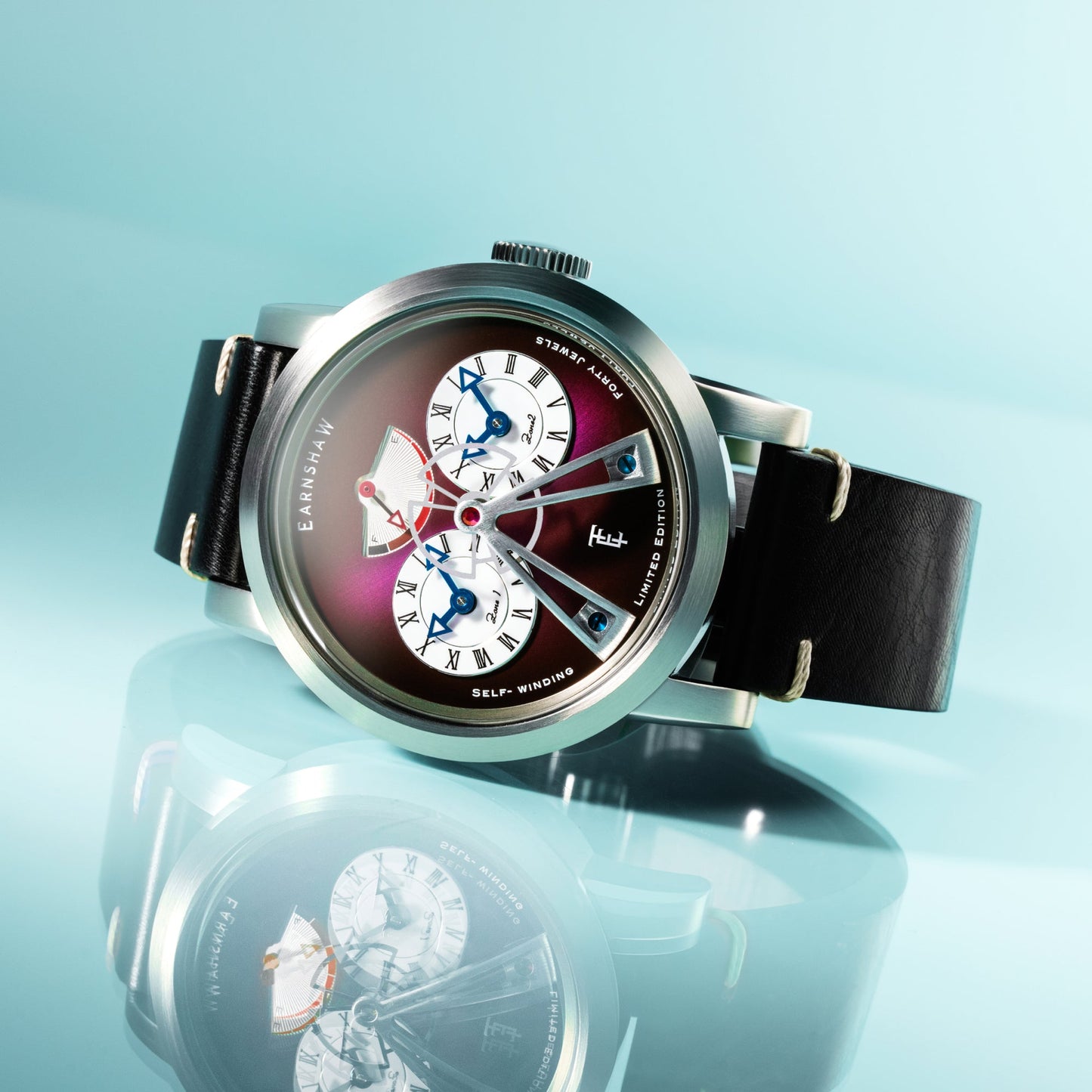 Thomas Earnshaw Heritage Beaufort Power Reserve Dual Time Automatic Purple Fume Limited Edition