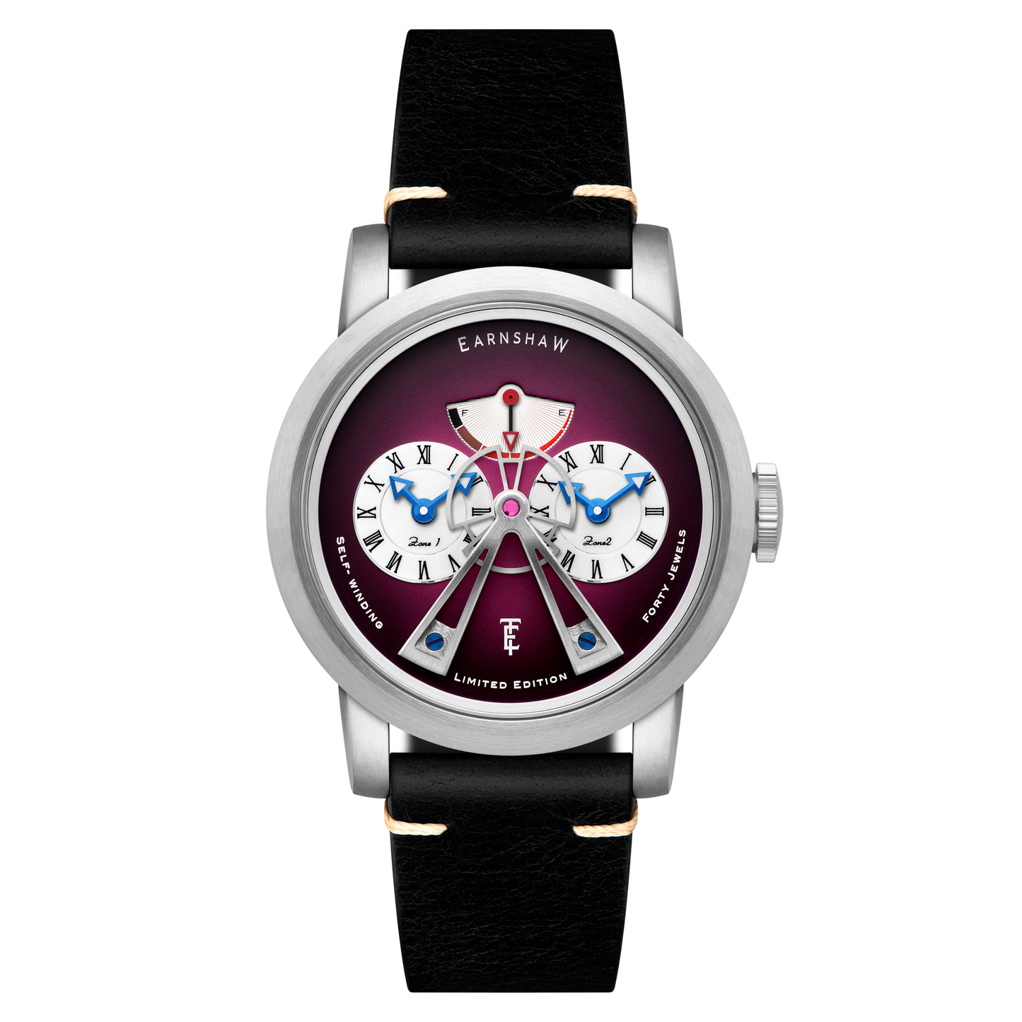 Thomas Earnshaw Heritage Beaufort Power Reserve Dual Time Automatic Purple Fume Limited Edition