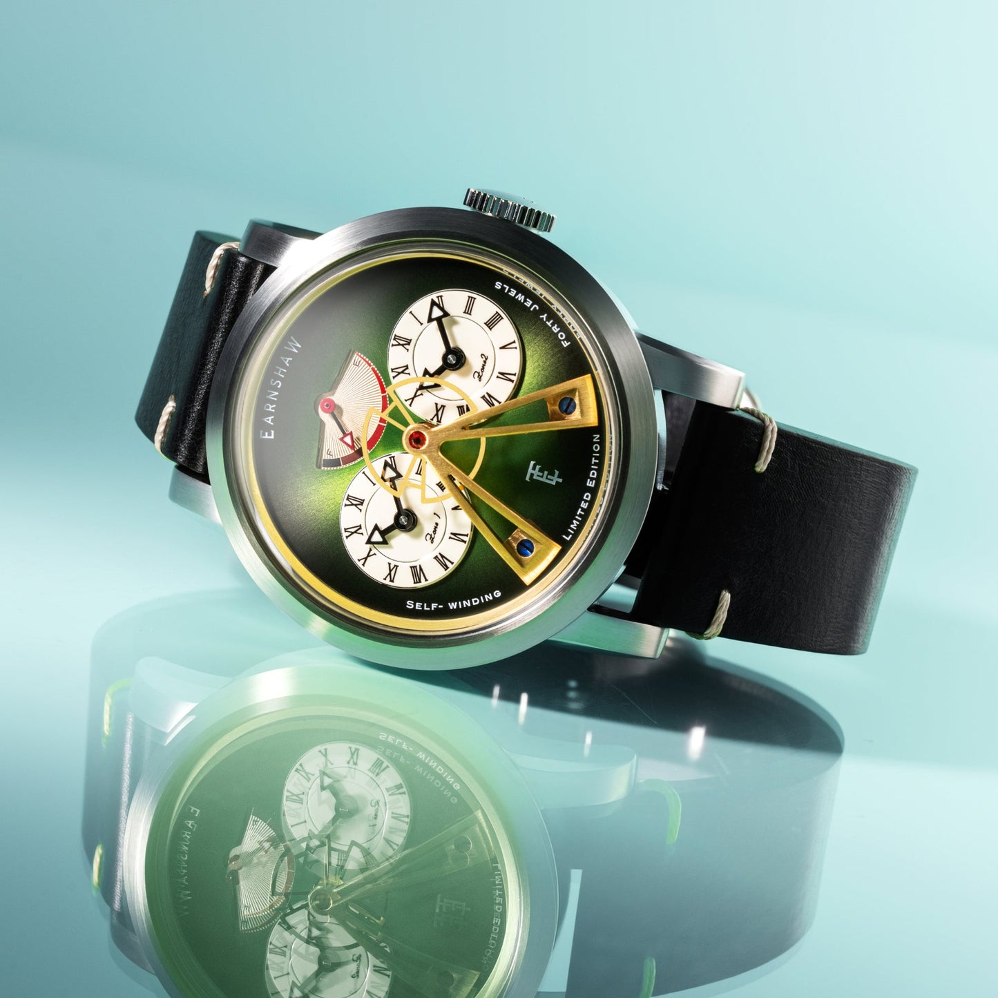 Thomas Earnshaw Heritage Beaufort Power Reserve Dual Time Automatic Green Fume Limited Edition