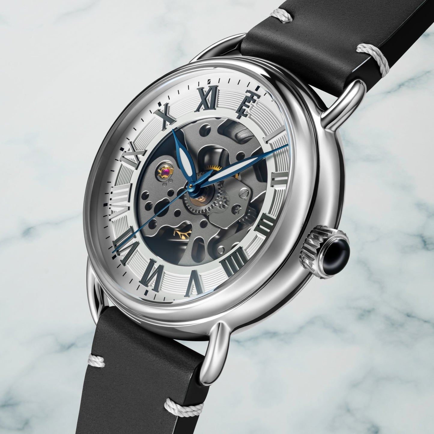 Thomas Earnshaw Heritage Investigator 40 Skeleton Automatic Matte Silver