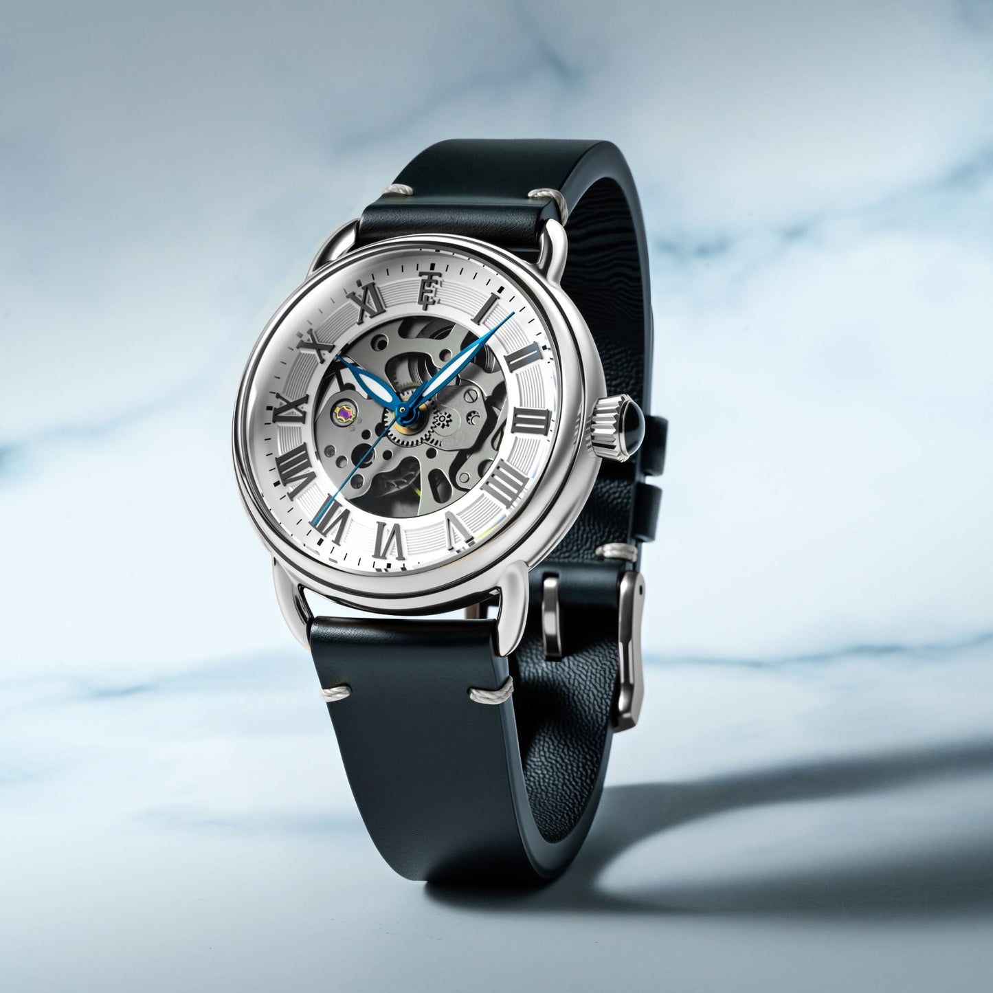 Thomas Earnshaw Heritage Investigator 40 Skeleton Automatic Matte Silver