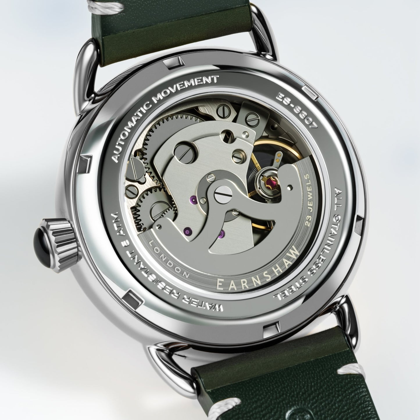Thomas Earnshaw Heritage Investigator 40 Skeleton Automatic Sage Green