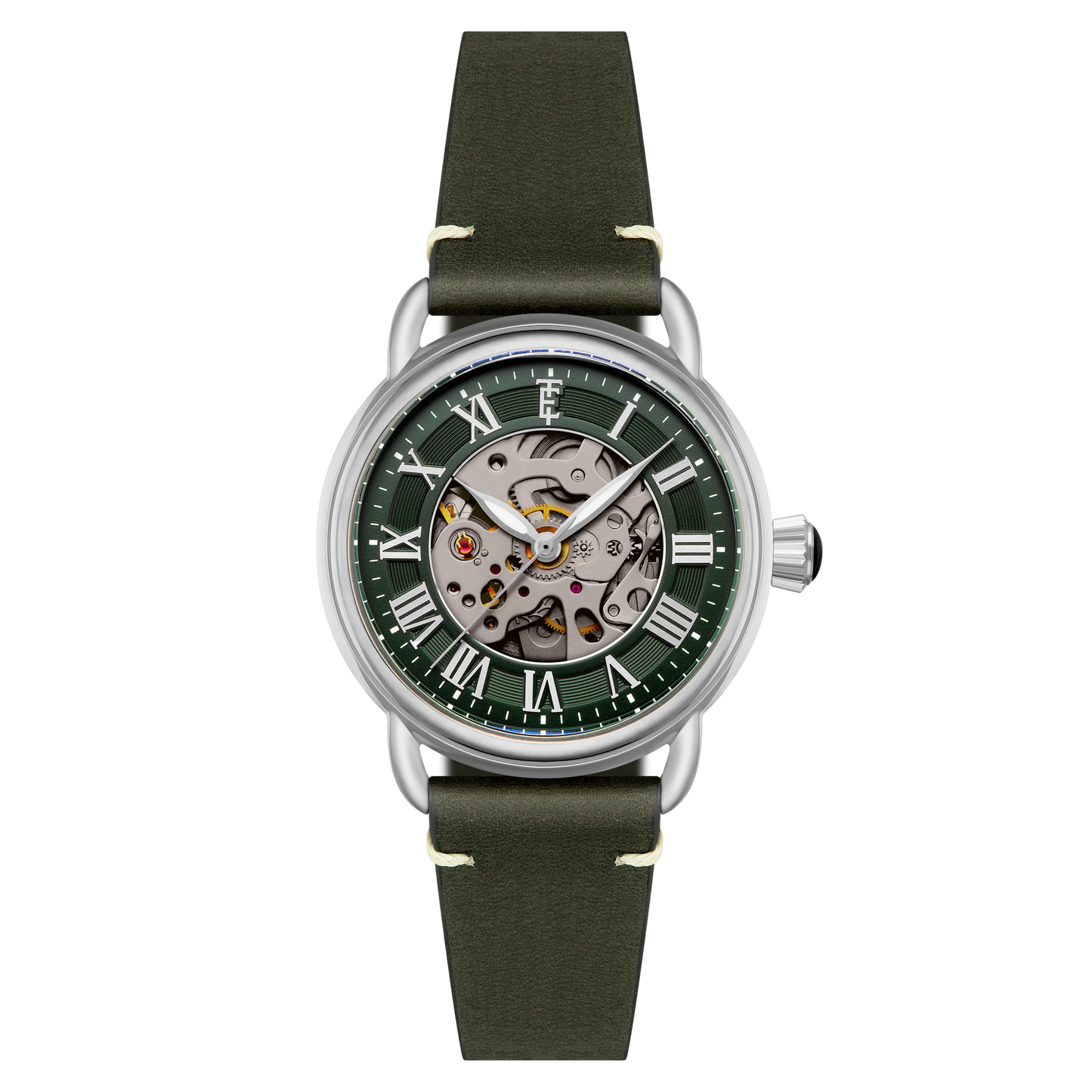 Thomas Earnshaw Heritage Investigator 40 Skeleton Automatic Sage Green