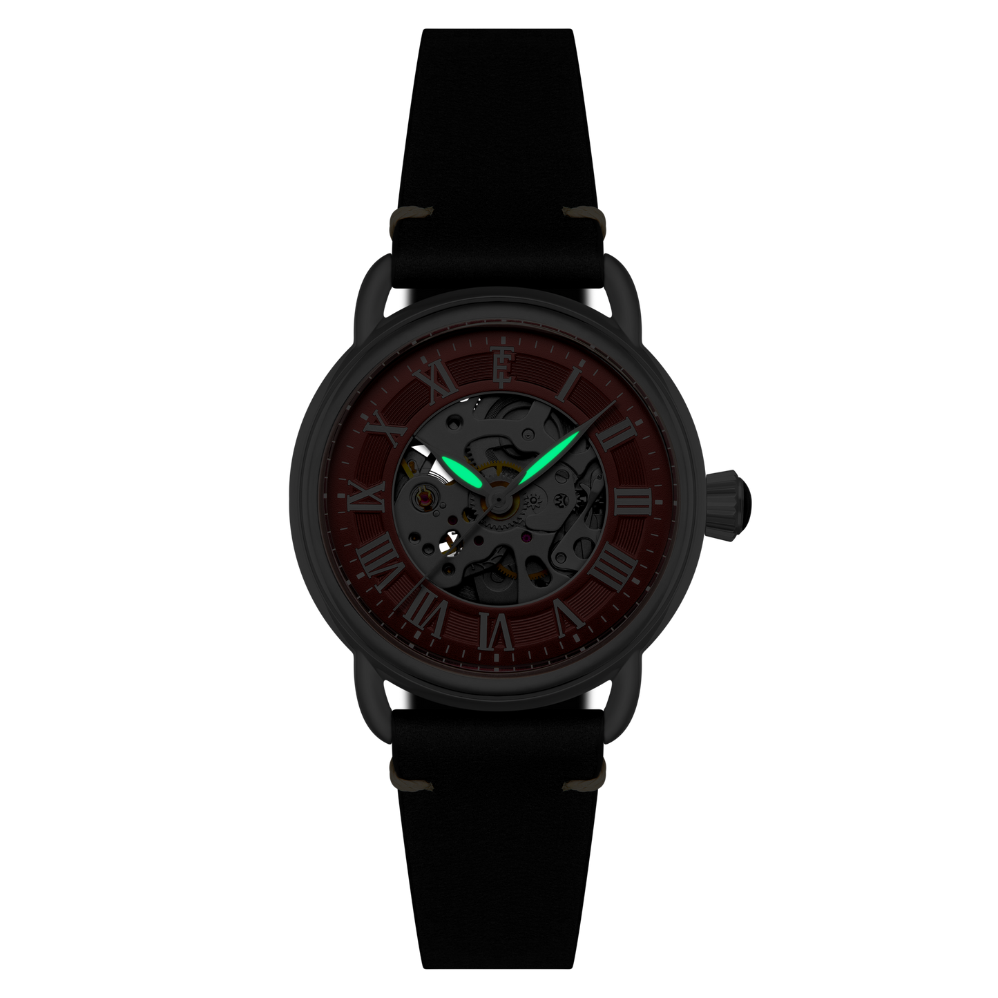 Thomas Earnshaw Heritage Investigator 40 Skeleton Automatic Ruby Red