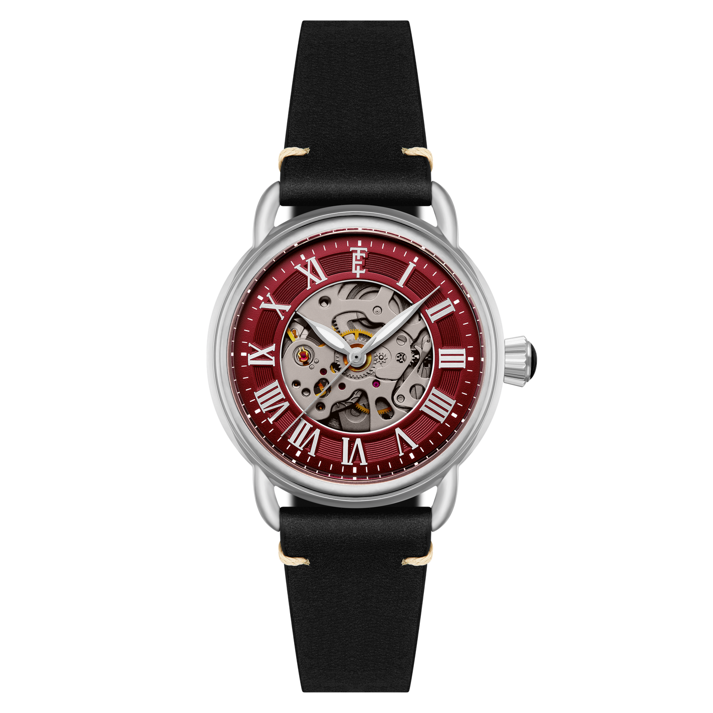 Thomas Earnshaw Heritage Investigator 40 Skeleton Automatic Ruby Red
