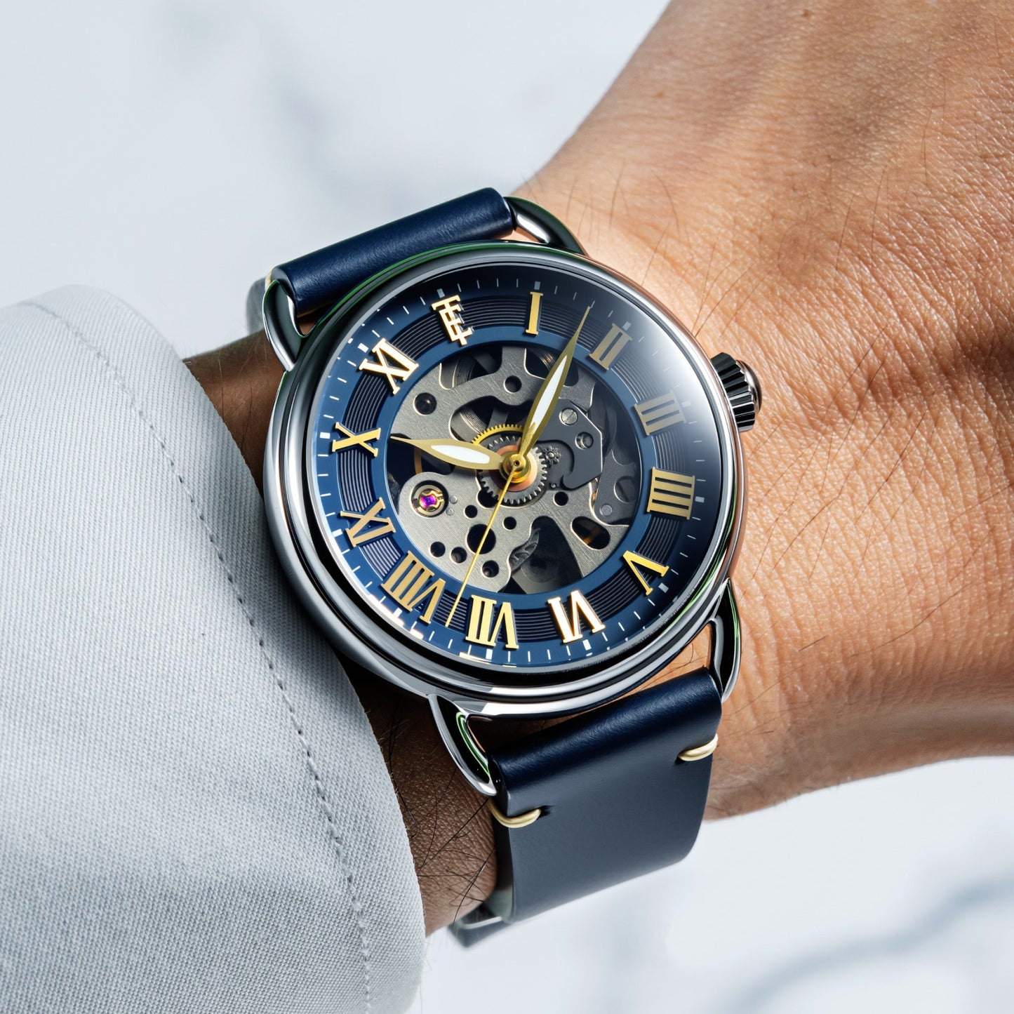 Thomas Earnshaw Heritage Investigator 40 Skeleton Automatic Pewter Grey