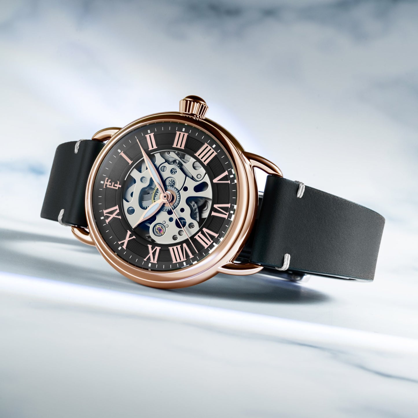 Thomas Earnshaw Heritage Investigator 40 Skeleton Automatic Ink Black