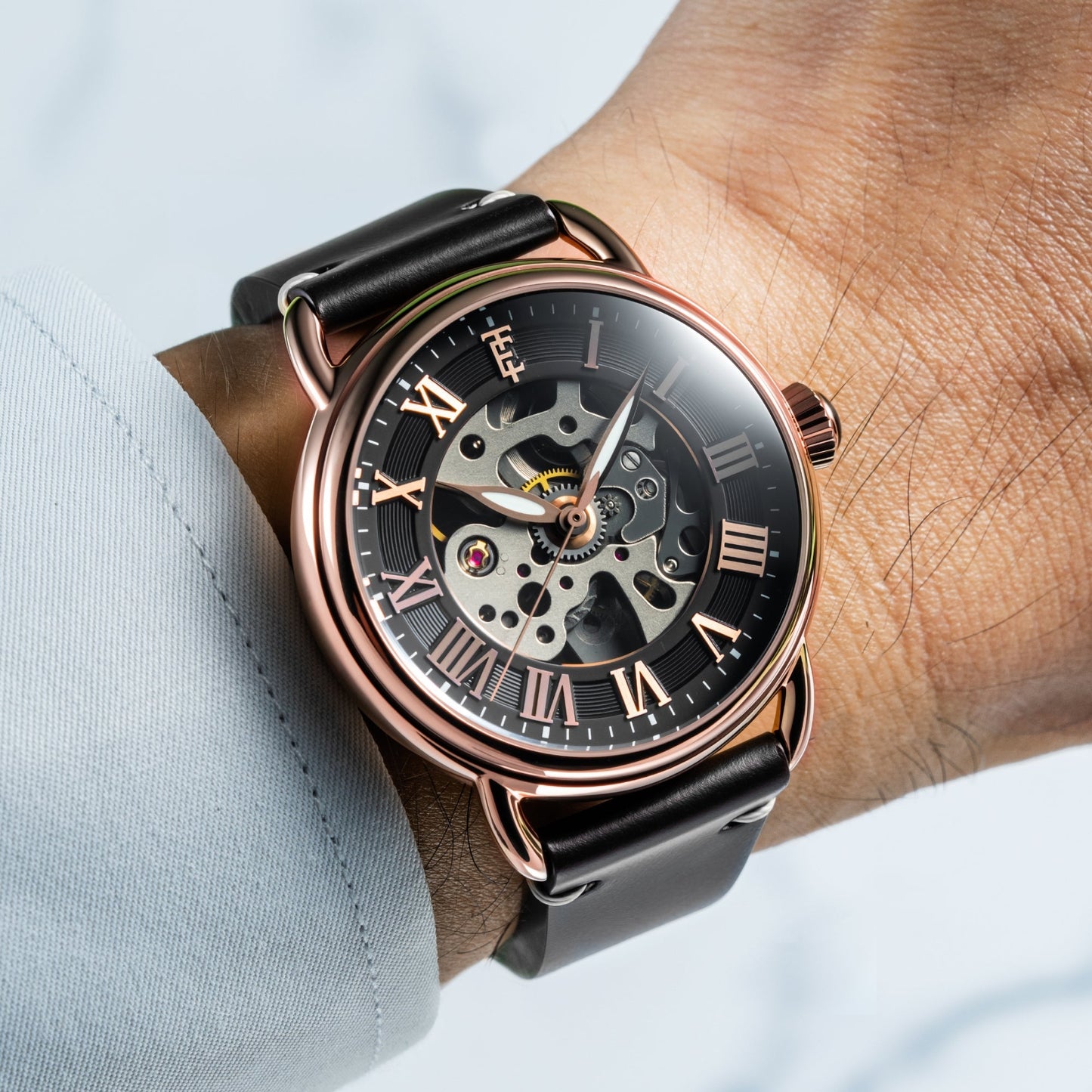 Thomas Earnshaw Heritage Investigator 40 Skeleton Automatic Ink Black