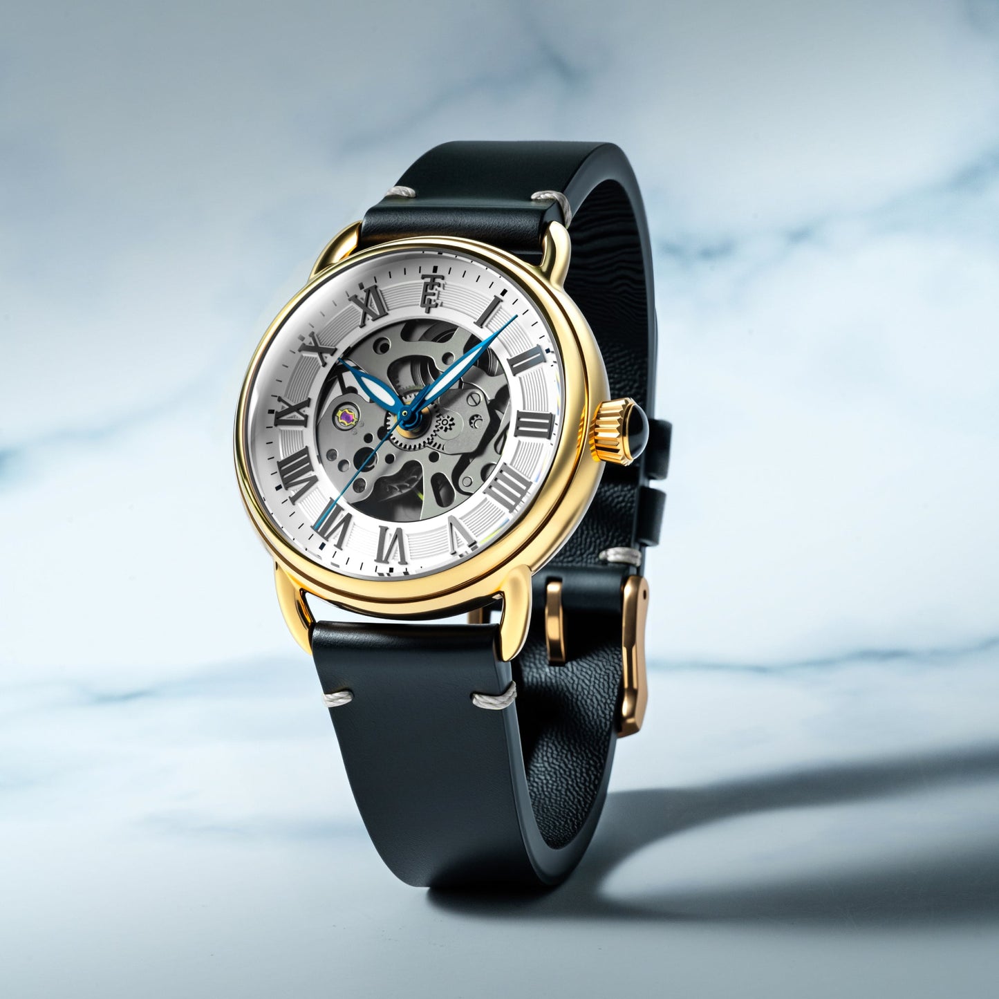 Thomas Earnshaw Heritage Investigator 40 Skeleton Automatic Frosted Silver