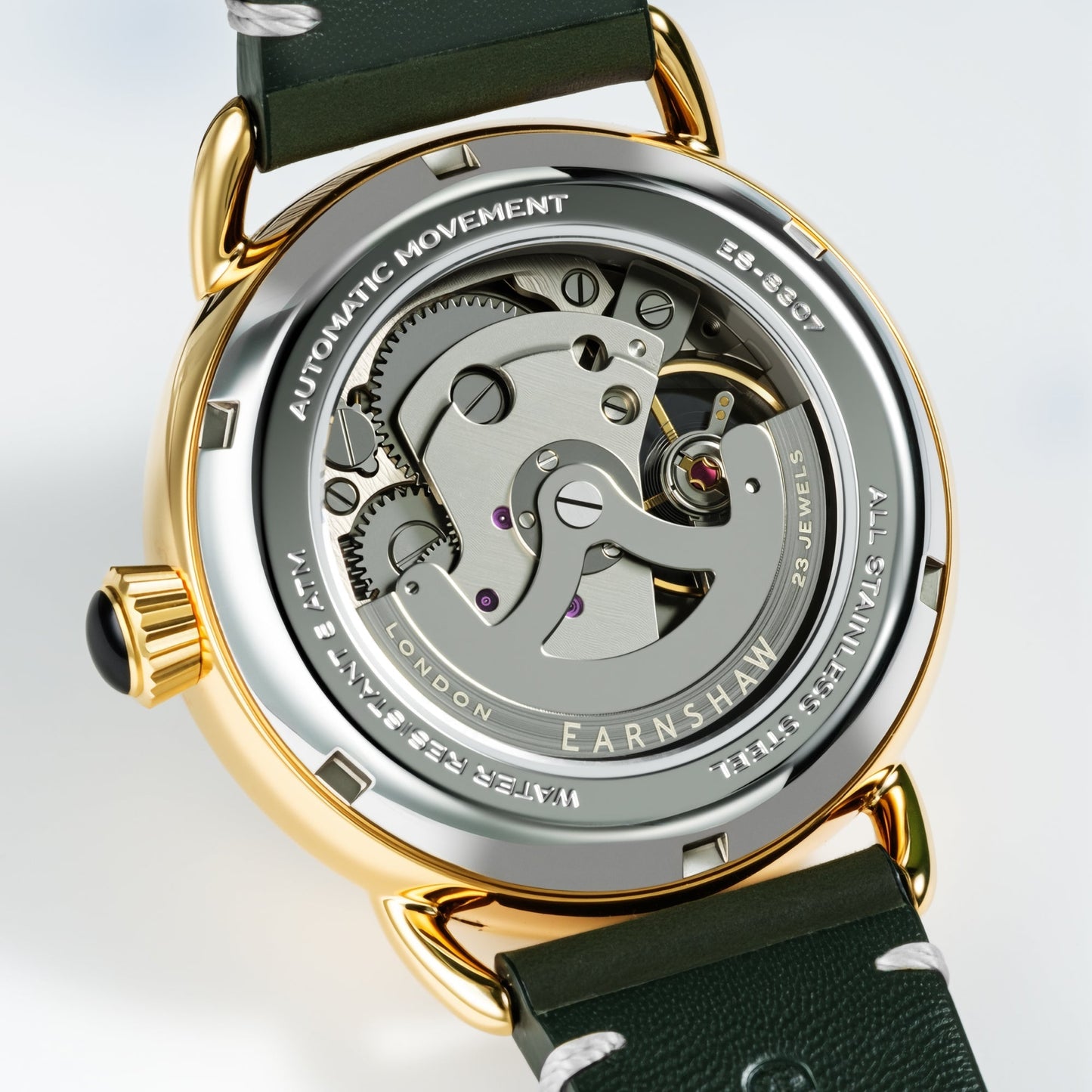 Thomas Earnshaw Heritage Investigator 40 Skeleton Automatic Fern Green