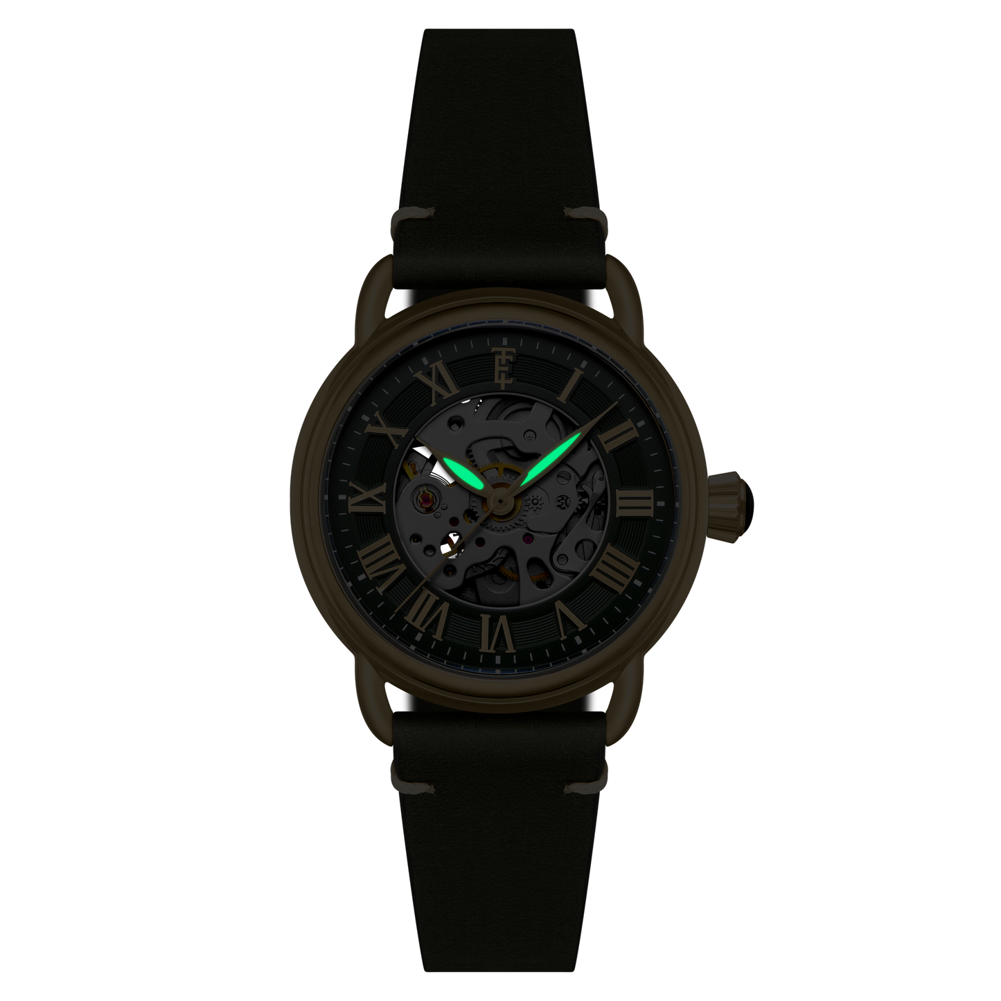 Thomas Earnshaw Heritage Investigator 40 Skeleton Automatic Fern Green