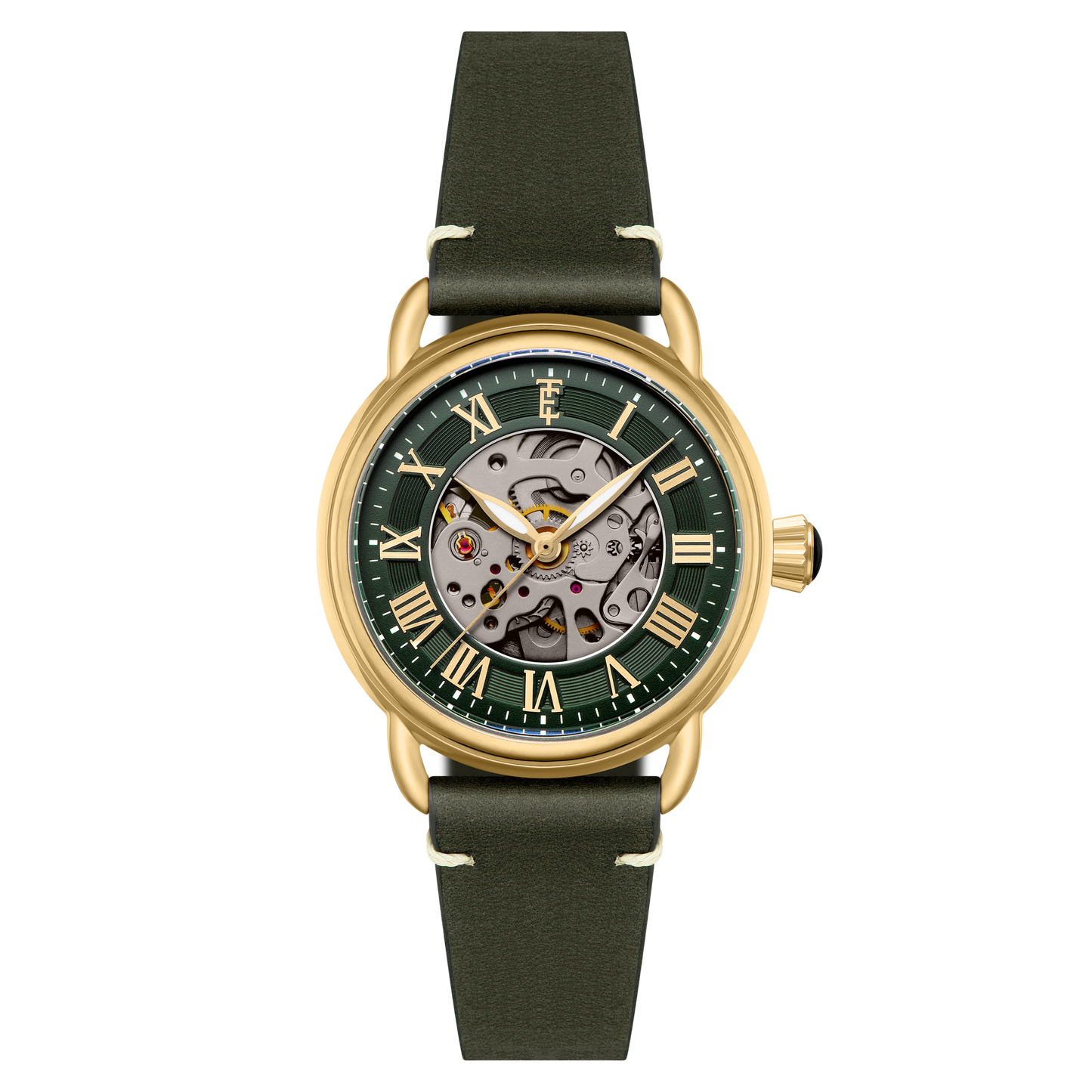Thomas Earnshaw Heritage Investigator 40 Skeleton Automatic Fern Green