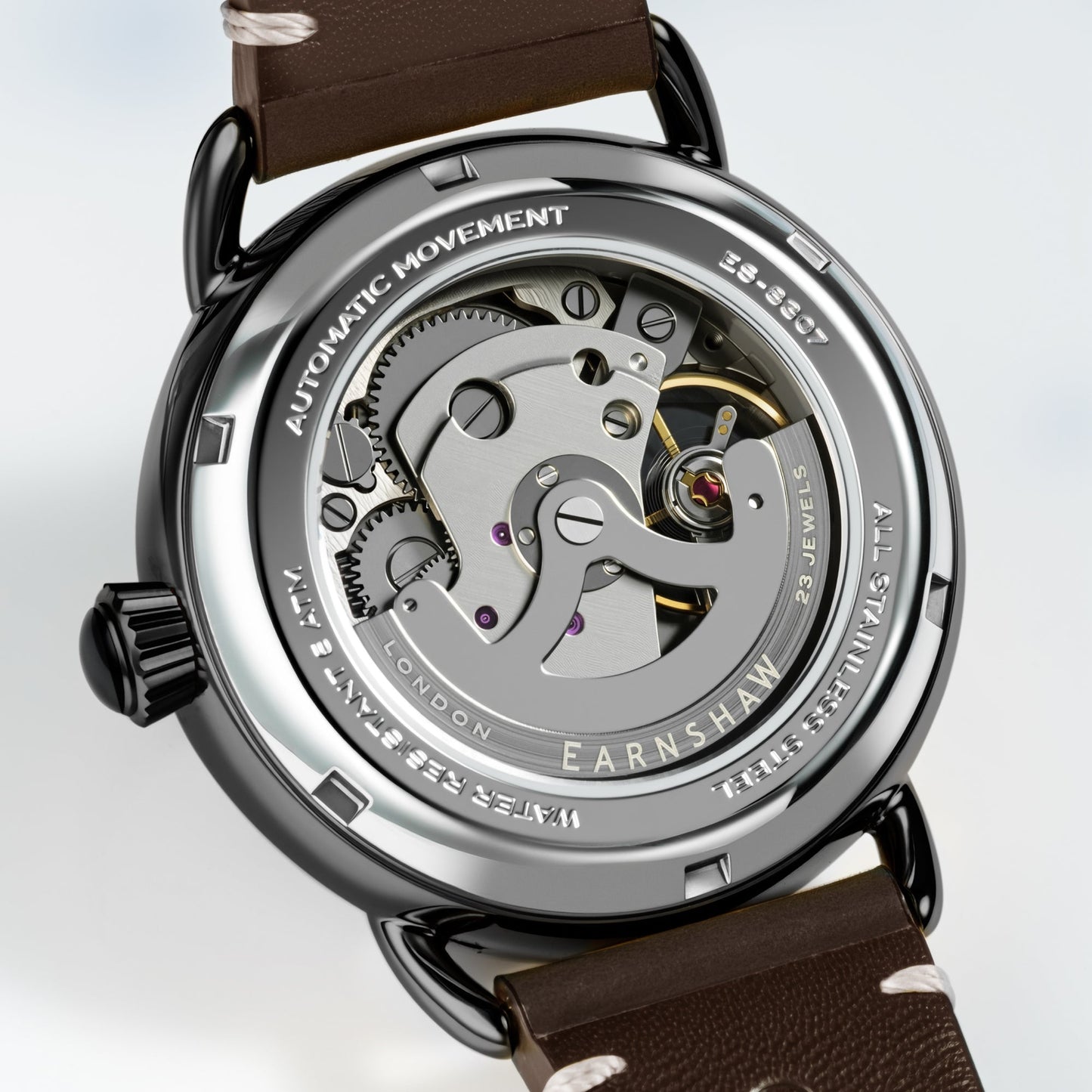 Thomas Earnshaw Heritage Investigator 40 Skeleton Automatic Olive Green