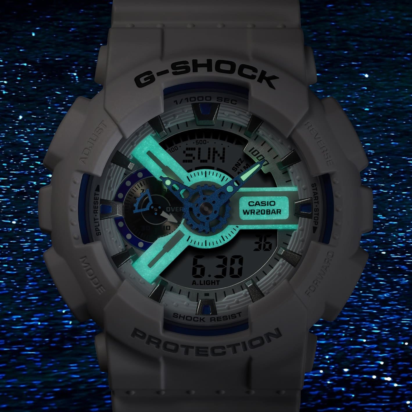 G-Shock GA110 Hidden Glow Ana-Digi White