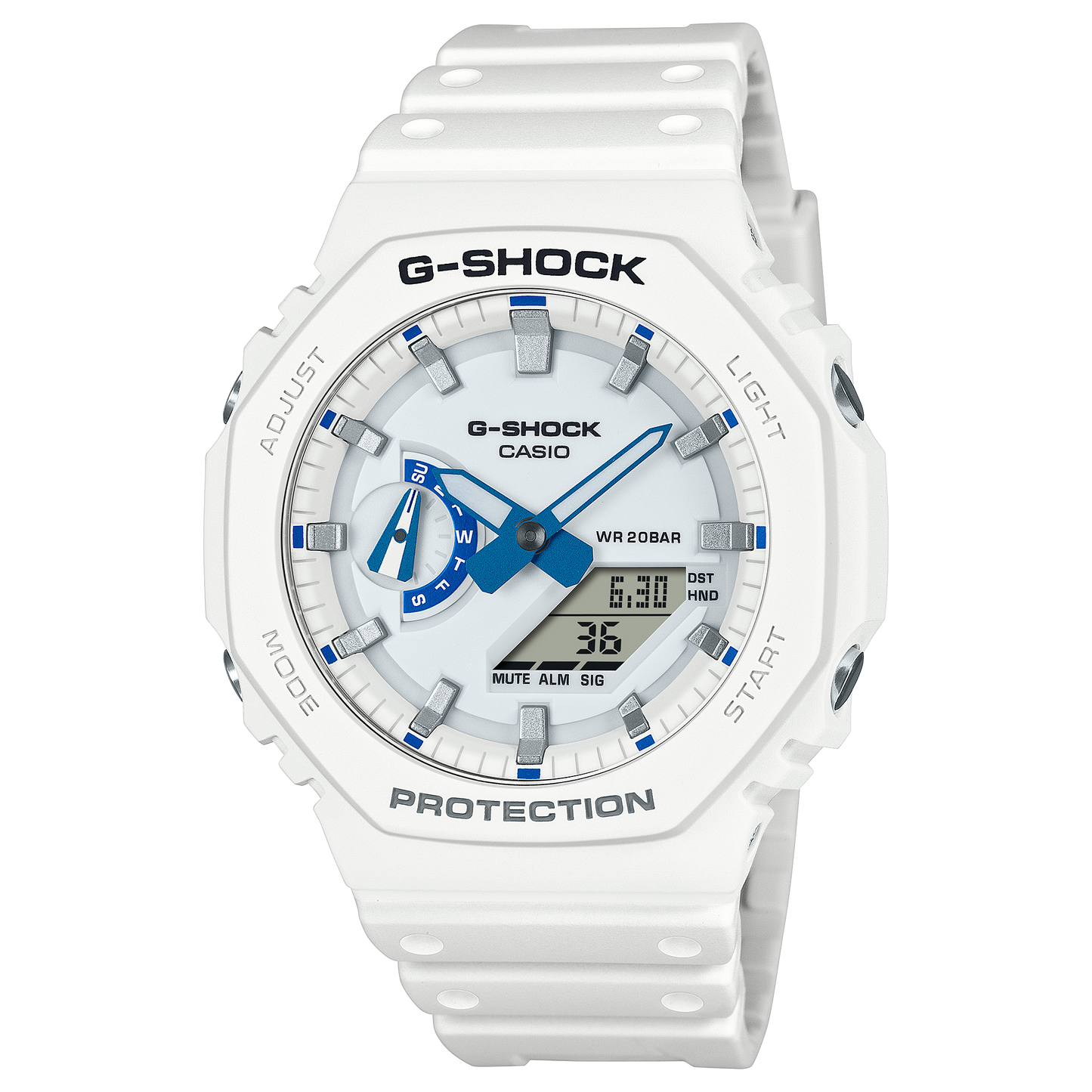 G-Shock GA2100 Hidden Glow Ana-Digi White