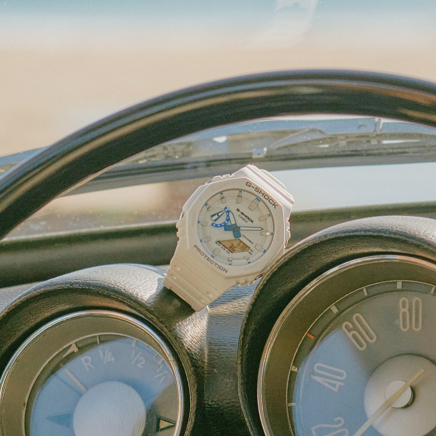 G-Shock GA2100 Hidden Glow Ana-Digi White