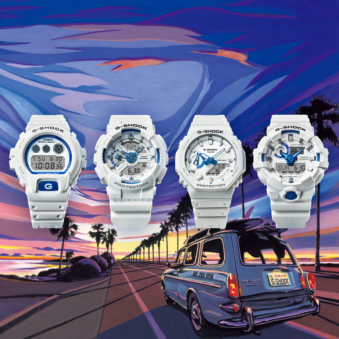 G-Shock DW5600 Hidden Glow Digital White