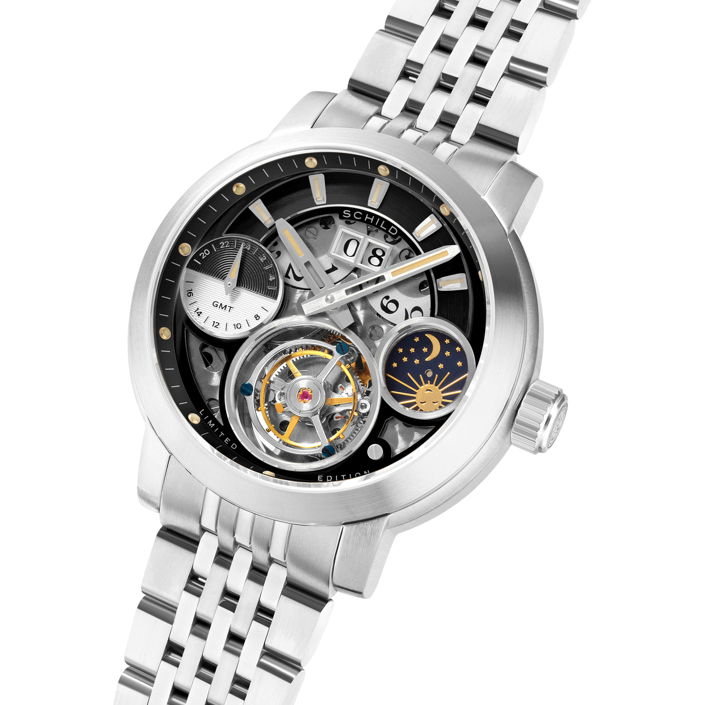 Schild Heinrich GMT Moonphase Tourbillon Limited Edition Raven Black