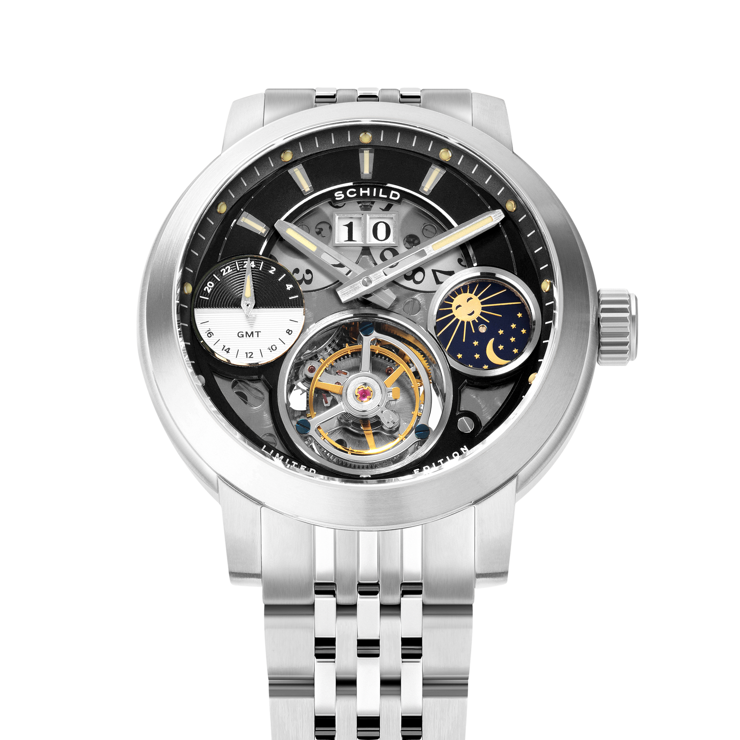 Schild Heinrich GMT Moonphase Tourbillon Limited Edition Raven Black