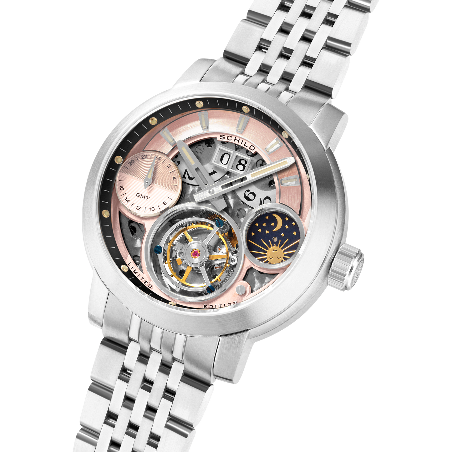 Schild Heinrich GMT Moonphase Tourbillon Limited Edition Sunset Peach