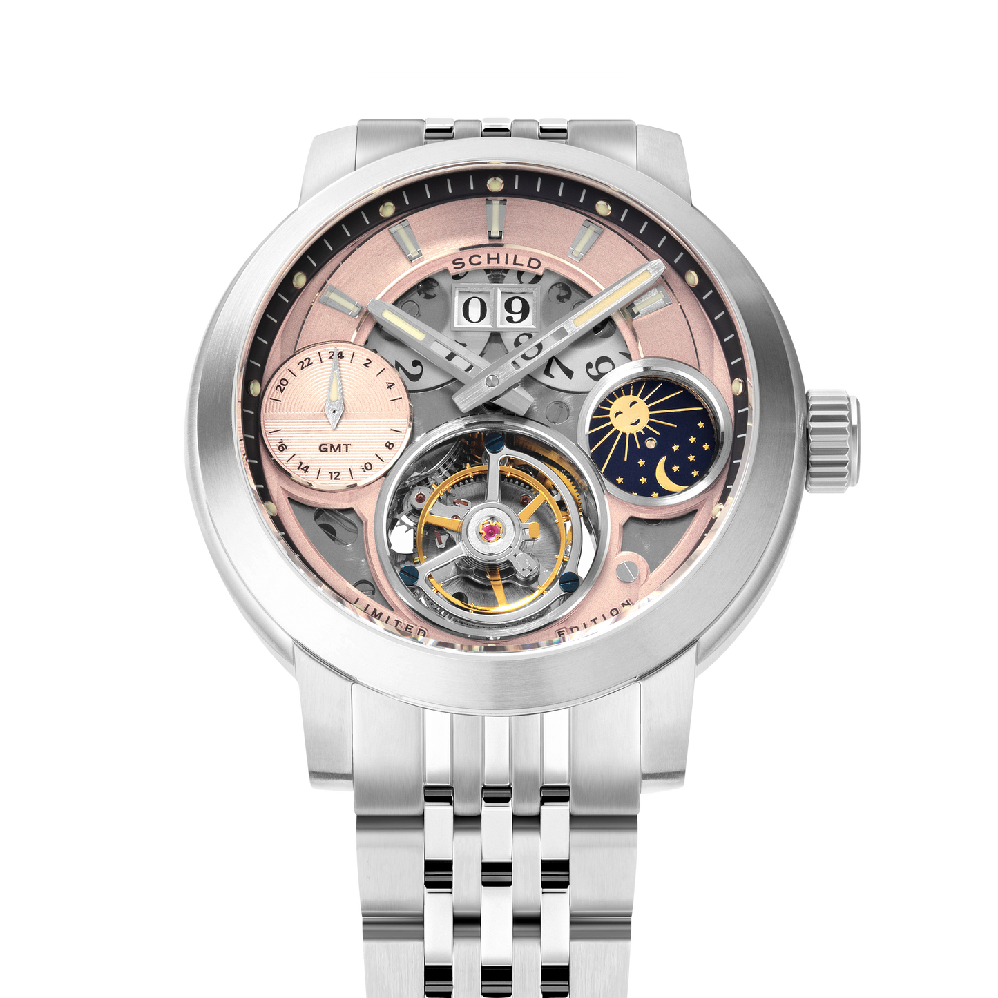 Schild Heinrich GMT Moonphase Tourbillon Limited Edition Sunset Peach