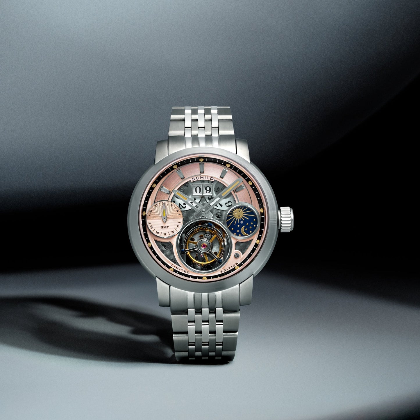 Schild Heinrich GMT Moonphase Tourbillon Limited Edition Sunset Peach