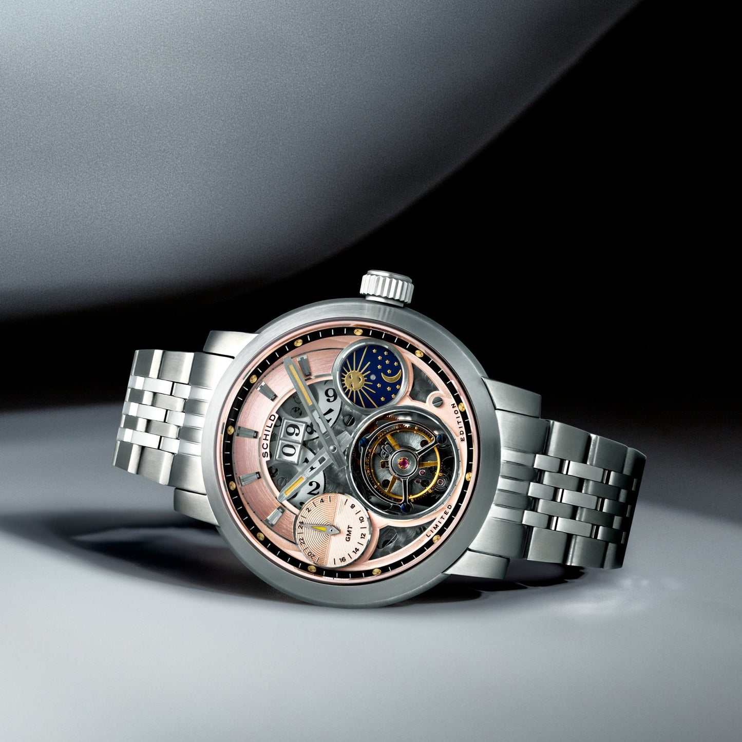 Schild Heinrich GMT Moonphase Tourbillon Limited Edition Sunset Peach