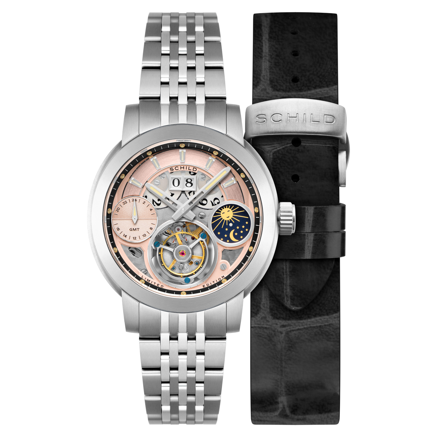 Schild Heinrich GMT Moonphase Tourbillon Limited Edition Sunset Peach