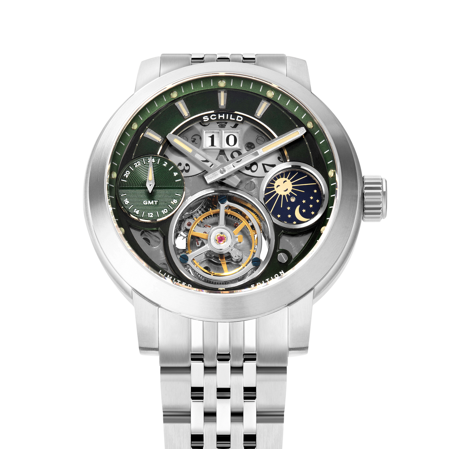Schild Heinrich GMT Moonphase Tourbillon Limited Edition Jade Green
