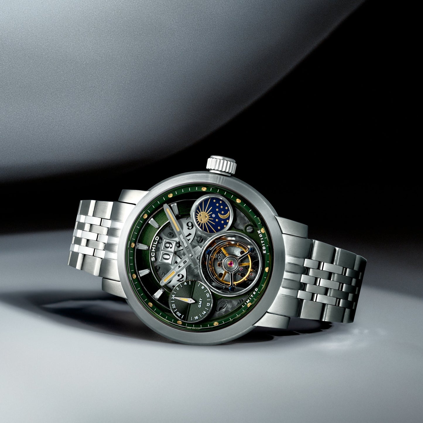 Schild Heinrich GMT Moonphase Tourbillon Limited Edition Jade Green