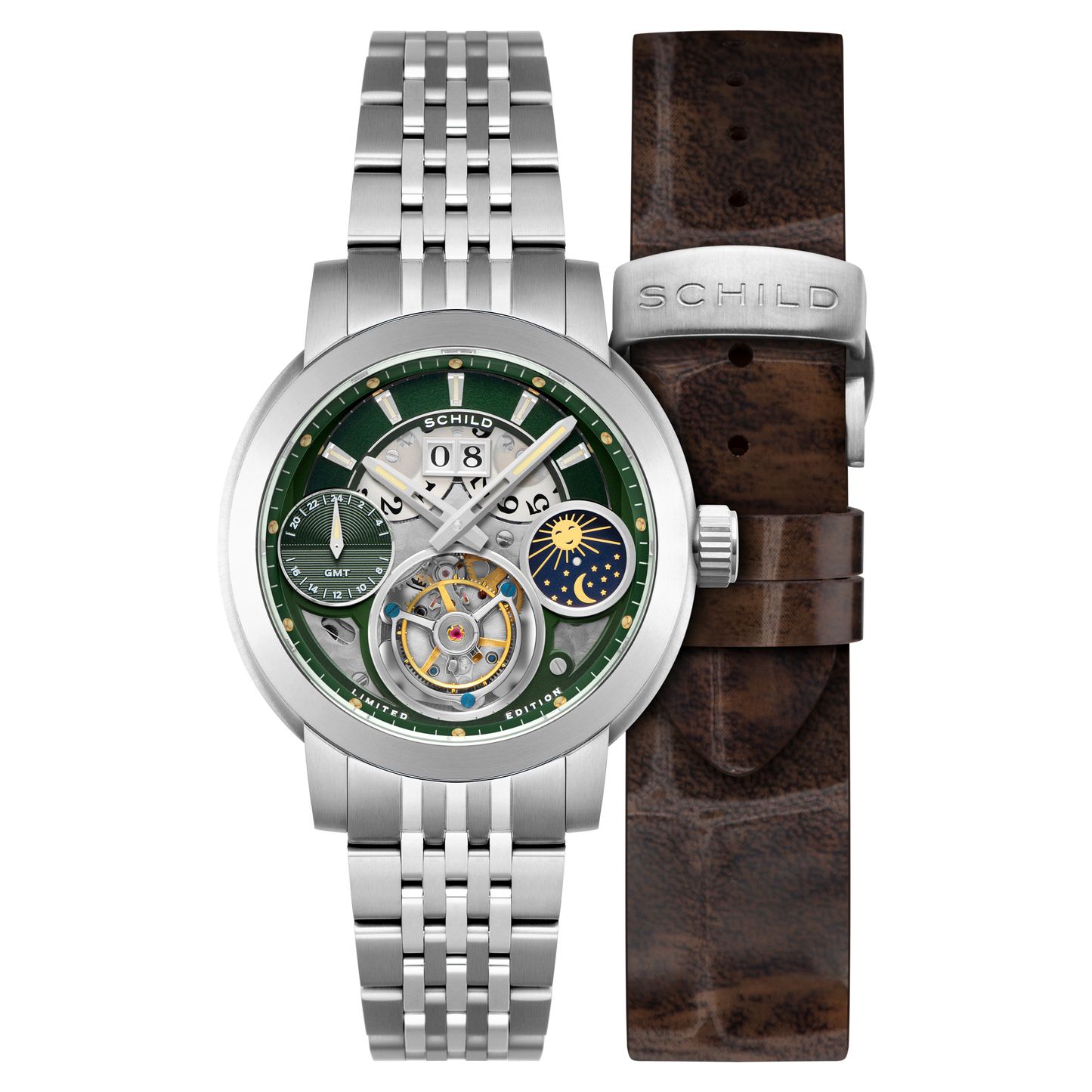 Schild Heinrich GMT Moonphase Tourbillon Limited Edition Jade Green