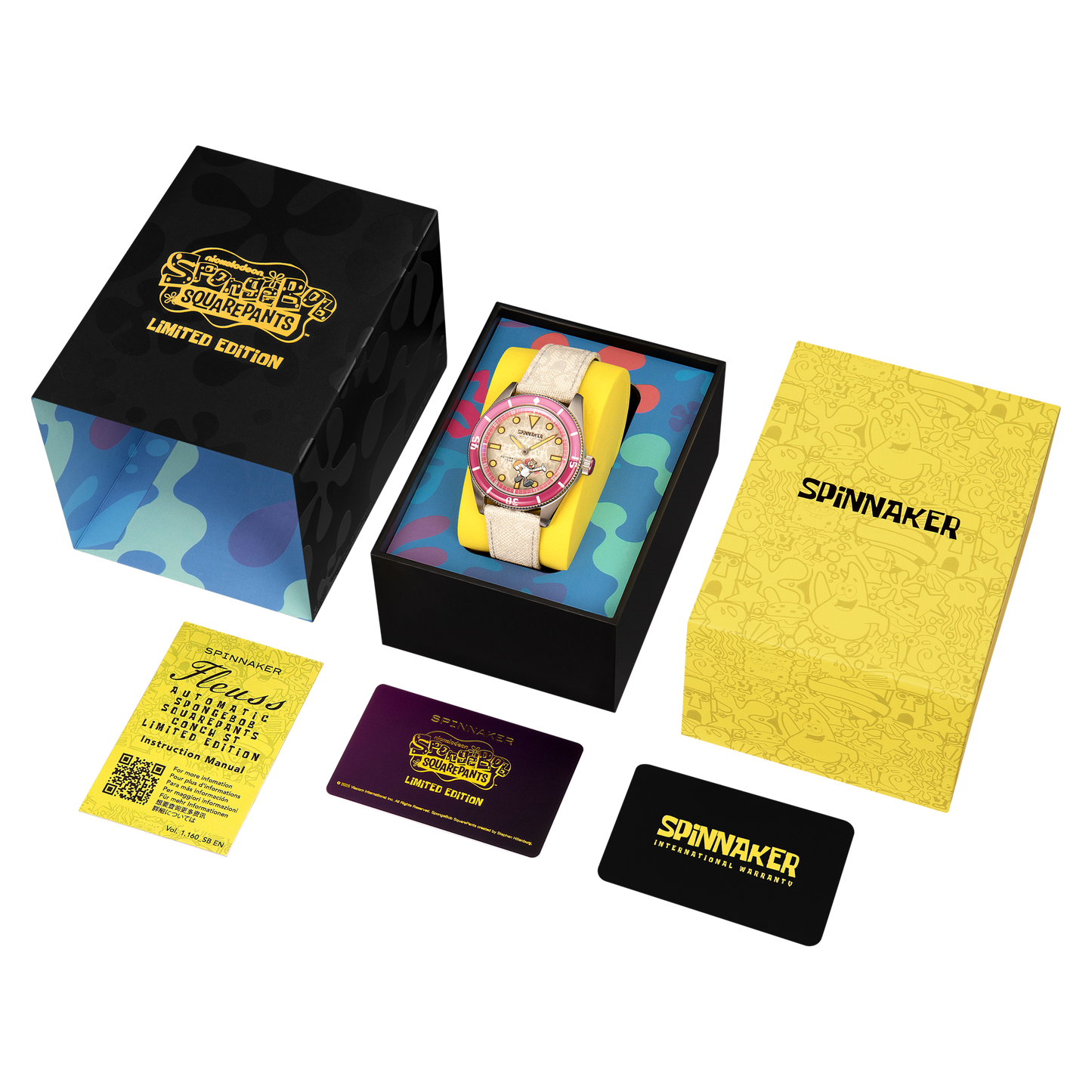 Spinnaker Fleuss Automatic Spongebob Squarepants Frenemies Limited Edition Sandy White