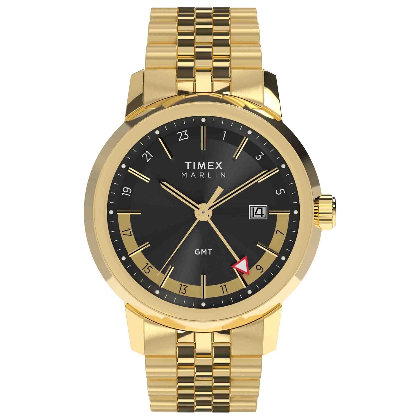 Timex Marlin Quartz GMT 40mm Black Gold SS