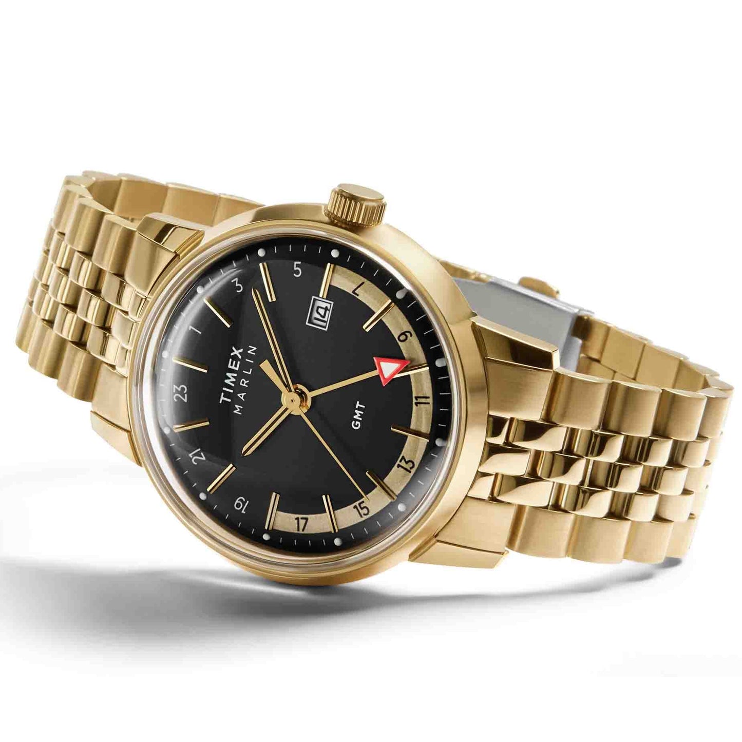 Timex Marlin Quartz GMT 40mm Black Gold SS