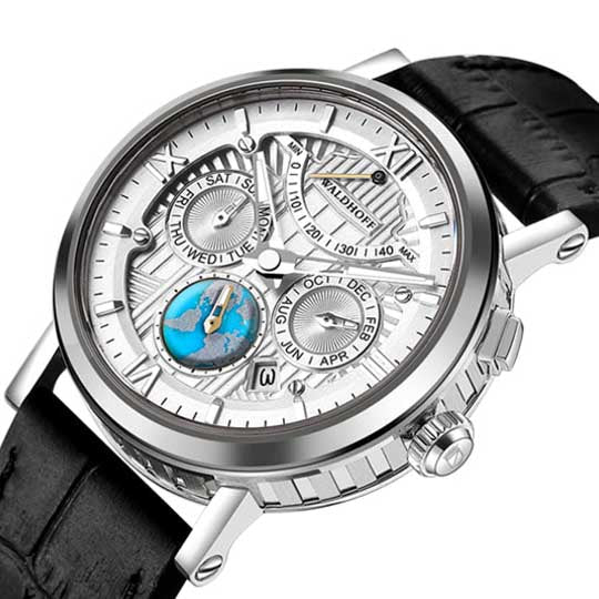 Manufaktur Waldhoff Multimatic II Diamond Silver Turquoise Limited Edition