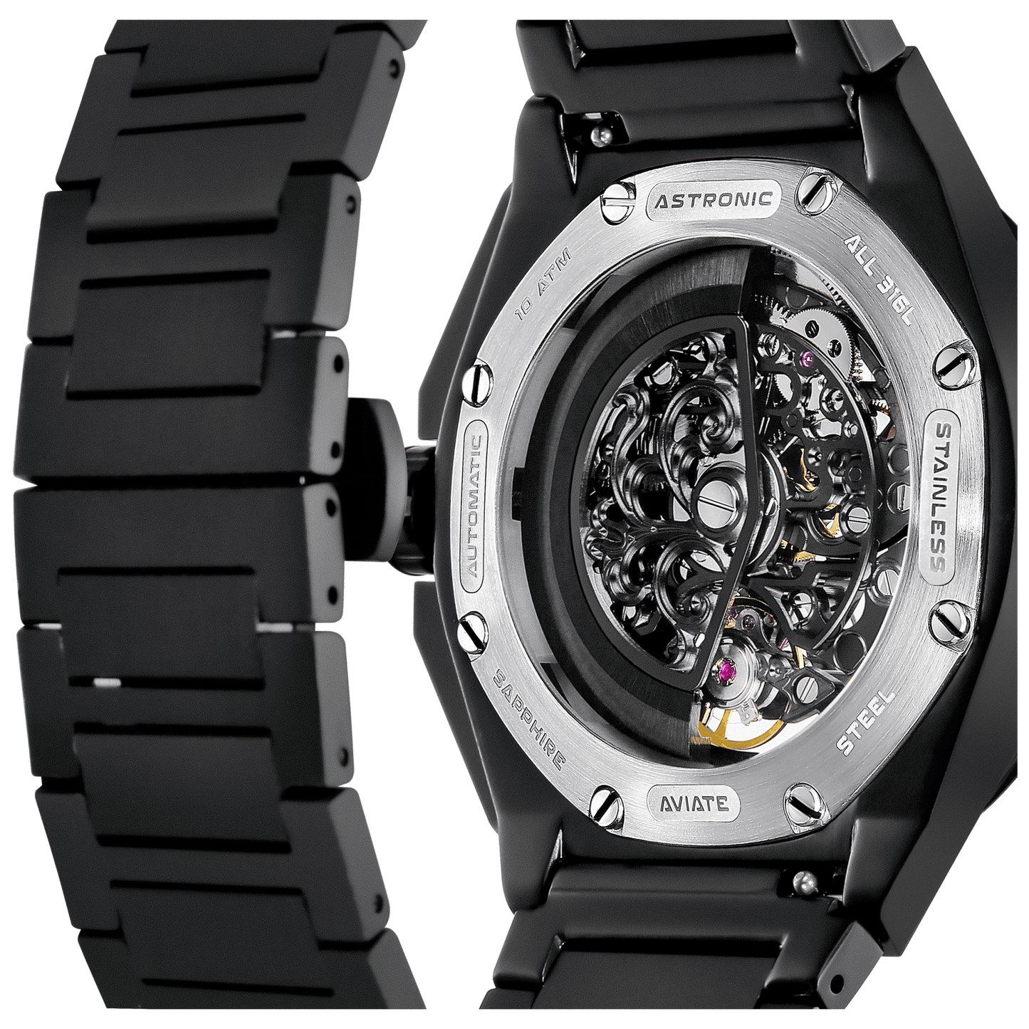 Astronic Apache Skeleton Automatic SS Rose Gold