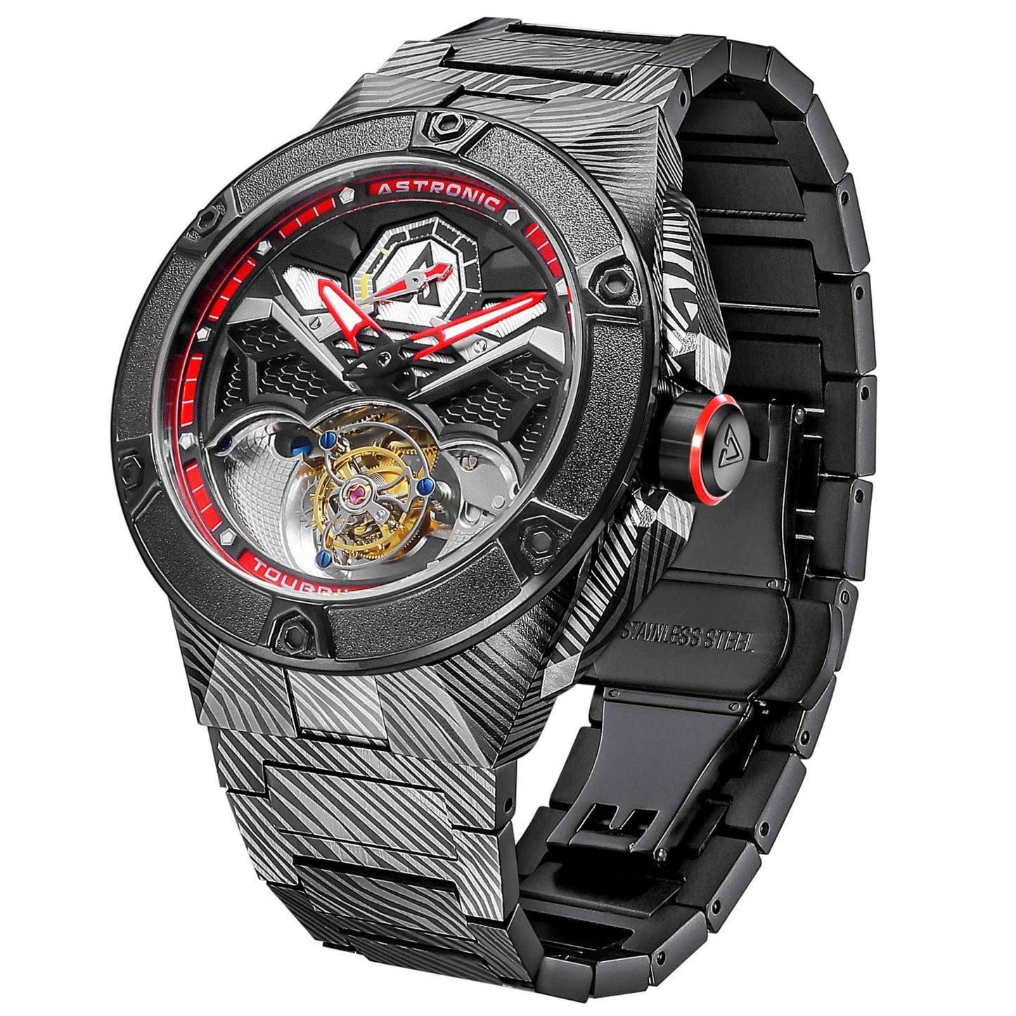 Astronic Nighthawk Tourbillon SS Black Wave