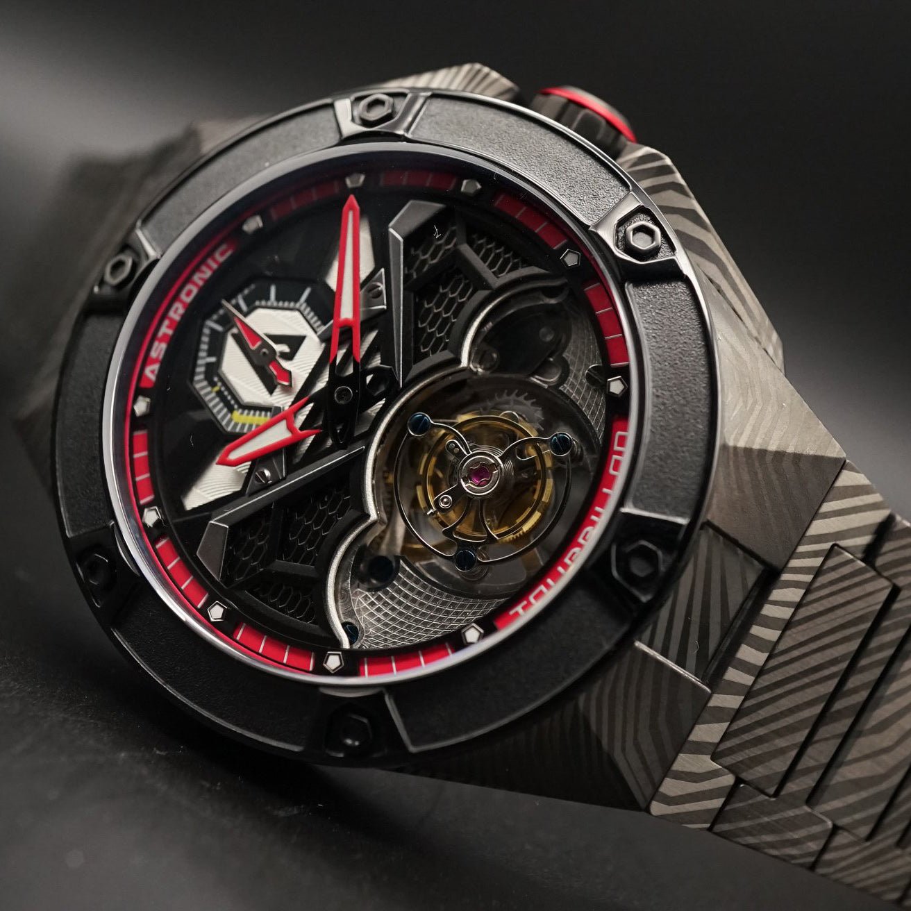 Astronic Nighthawk Tourbillon SS Black Wave