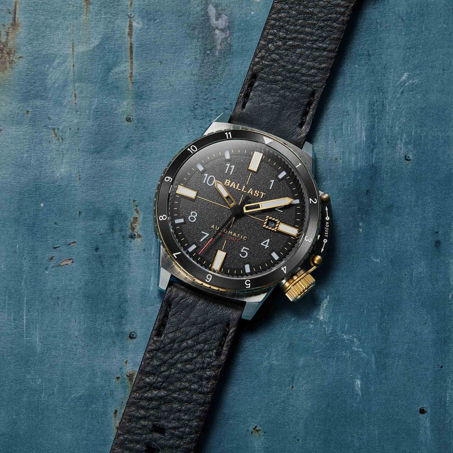Ballast Trafalgar Dual Time Automatic Black Silver