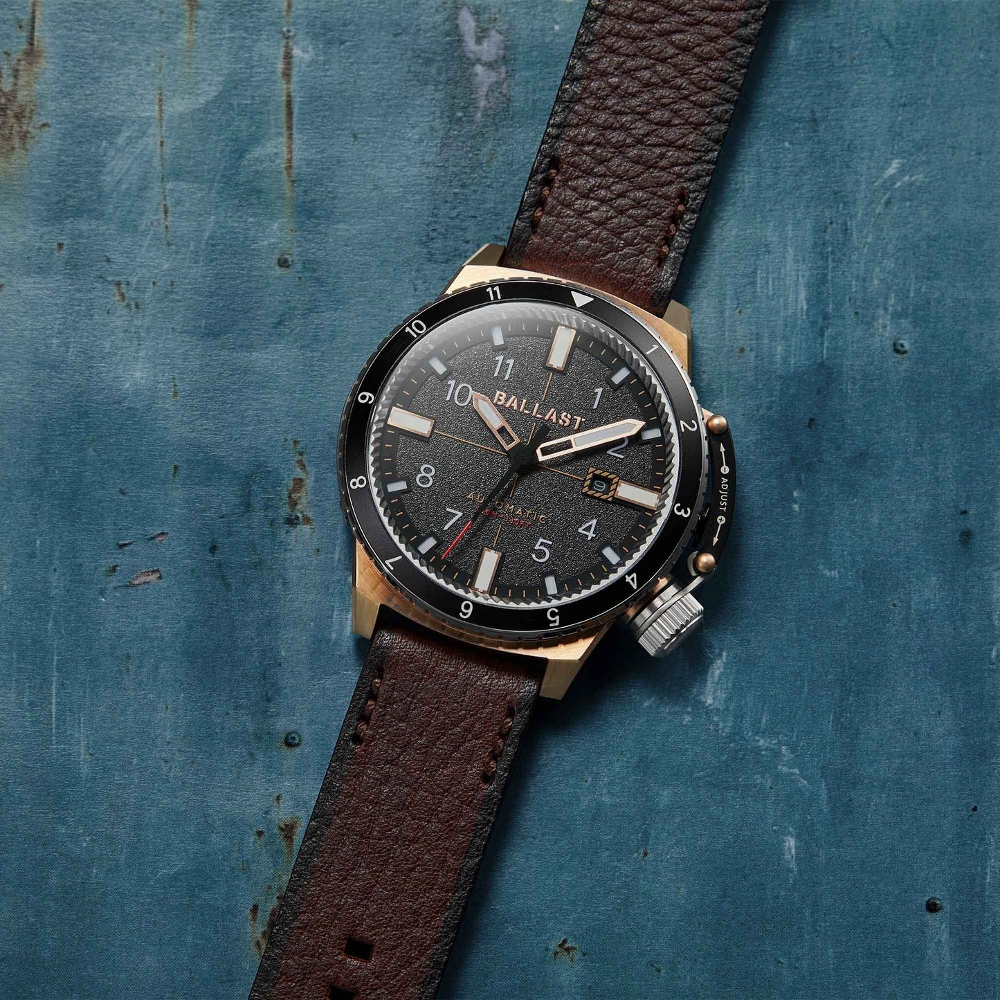 Ballast Trafalgar Dual Time Automatic Brown Gold