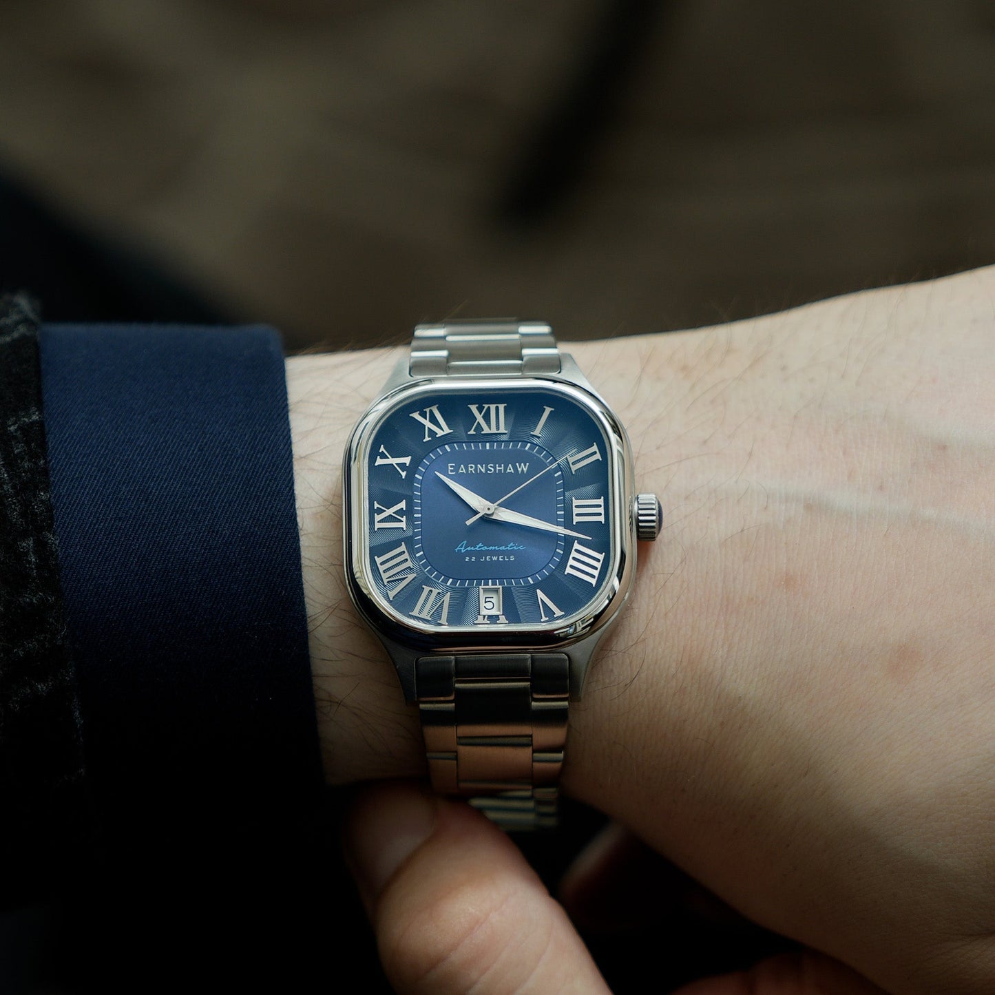 Thomas Earnshaw Coussin Automatic Lapis Blue