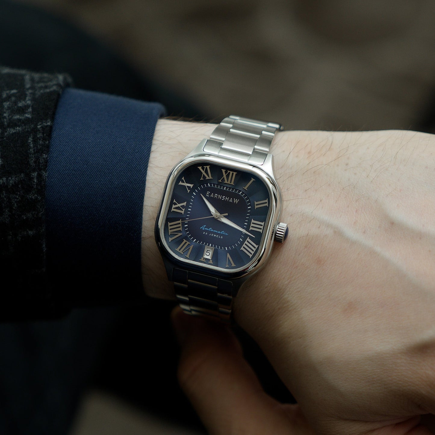 Thomas Earnshaw Coussin Automatic Lapis Blue