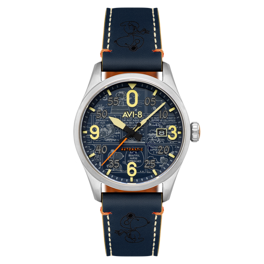 AVI-8 Spitfire Smith Automatic Peanuts Snoopy Flying Ace Limited Edition Beagle Blue