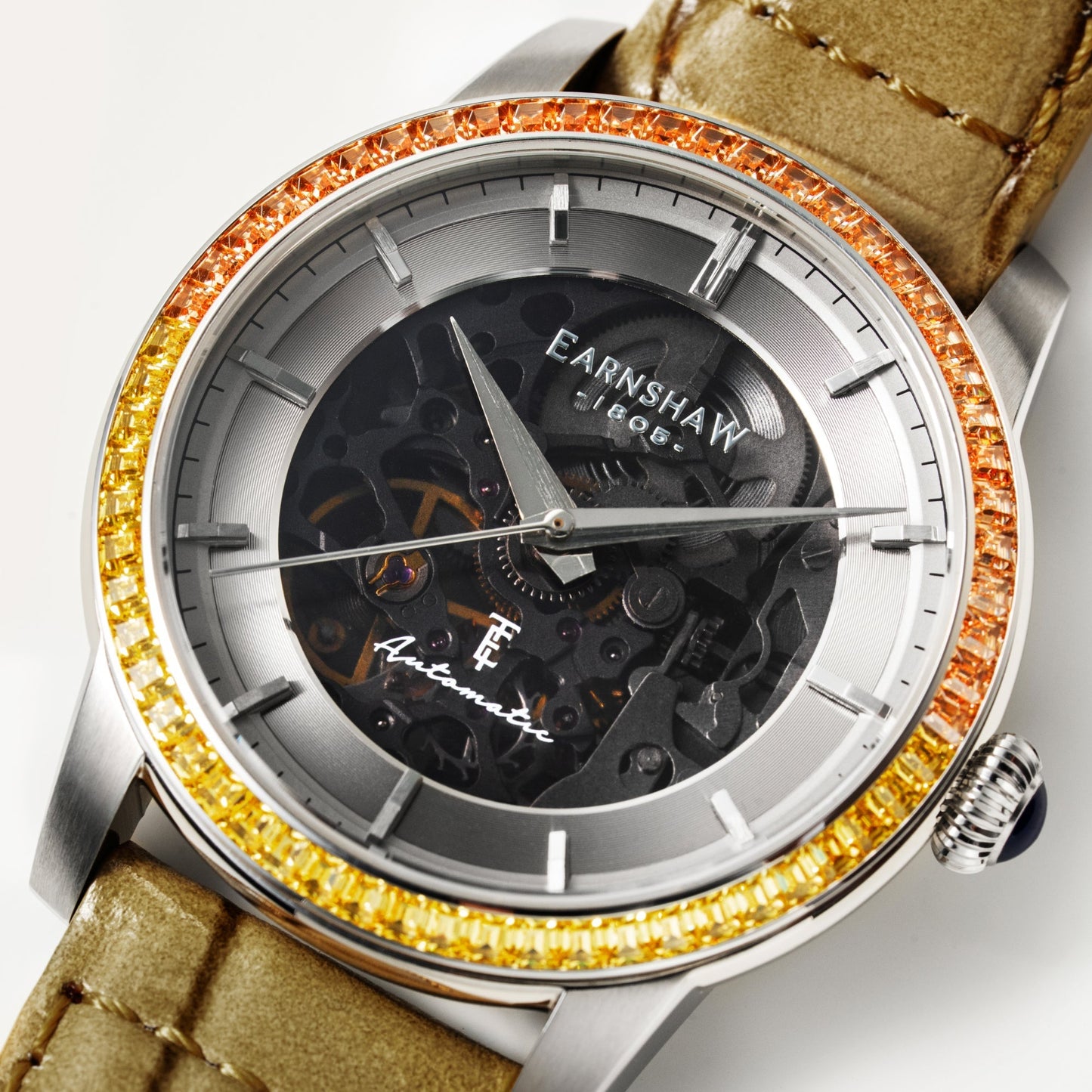 Thomas Earnshaw Celestial Glory Skeleton Automatic Caramel