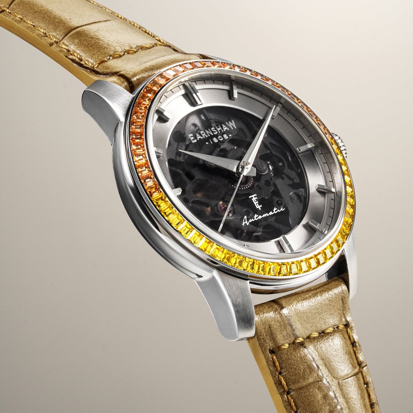 Thomas Earnshaw Celestial Glory Skeleton Automatic Caramel
