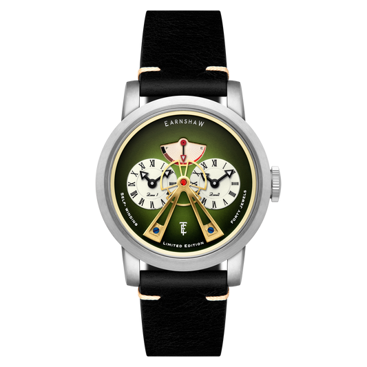 Thomas Earnshaw Heritage Beaufort Power Reserve Dual Time Automatic Green Fume Limited Edition